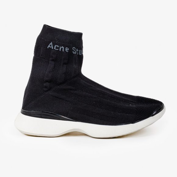 Acne Studios Tristan AS Black and White Sock Sneaker - Picture 1 of 10